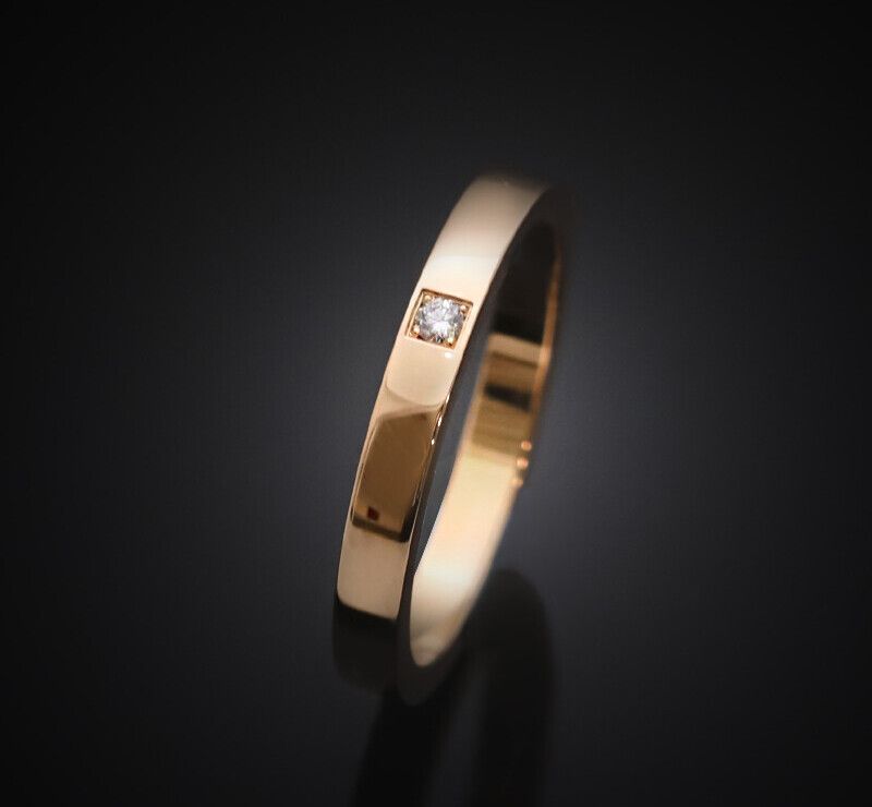 Bulgari 18K Rose Gold Diamond Ring 2.9mm 7434705417 118695310