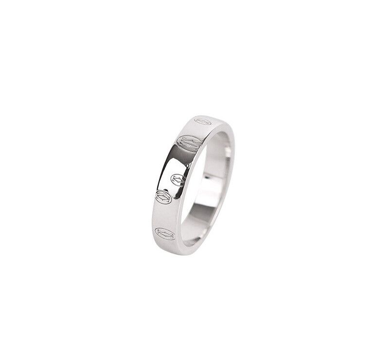 Cartier 18K White Gold Happy Versa Day Ring 4mm 7245031171 76033829