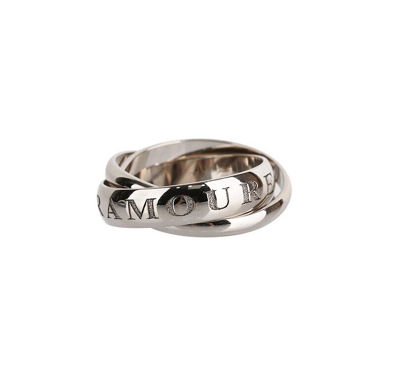 Cartier 18k Trinity Ring in 18K White Gold Size 49 5.5MM 7215155281 76652092