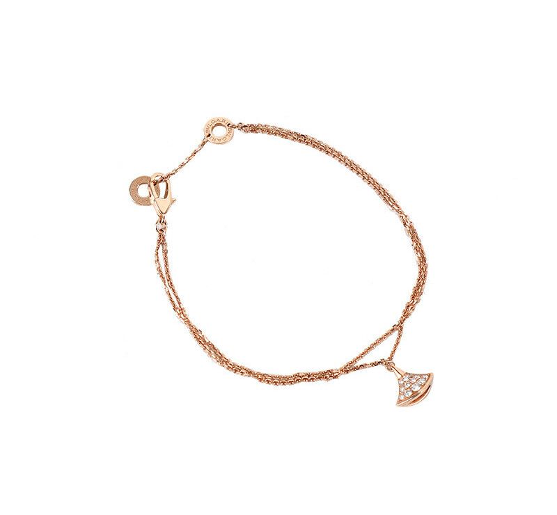 Bulgari Dream 18K Rose Gold Diamond Bracelet 351052 SKU 7245287919 76317758