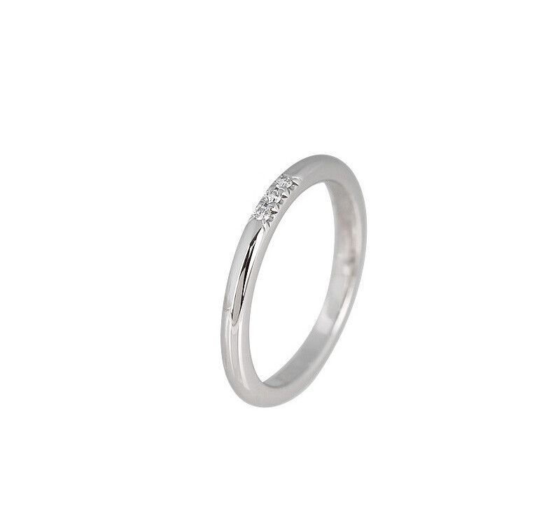 Tiffany & Co Classic Wedding Band Platinum with 3 Diamonds 10mm 2MM 7245232306 76652073