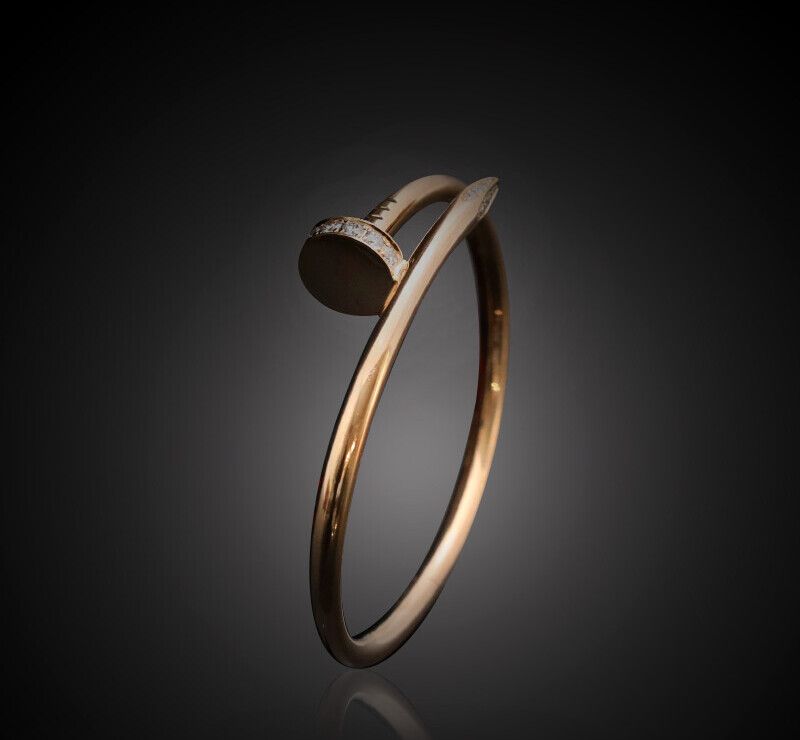 Cartier 18K Rose Gold Diamond Nail Bracelet 15K SKU: 7247878687 76033696