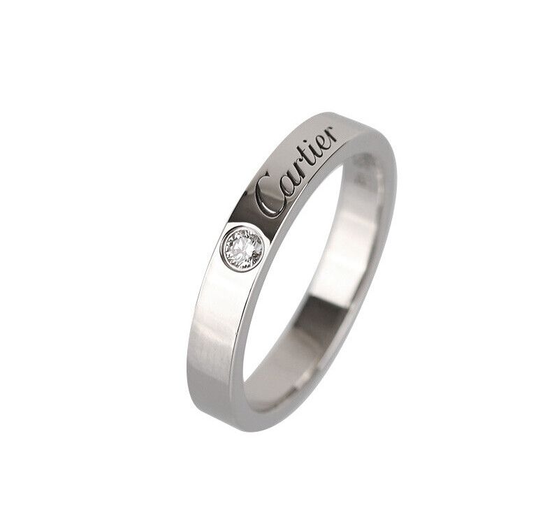 Cartier Wedding Band Platinum Diamond 1P 3mm Size 48 SKU: 7215260739 76508387