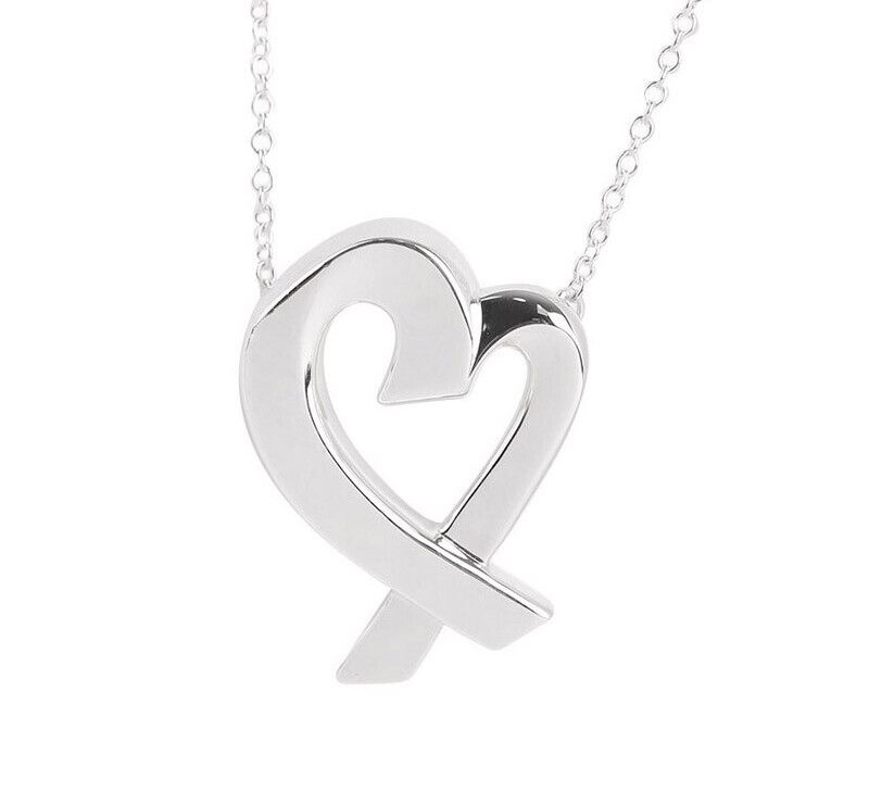 Tiffany & Co Silver Loving Heart Necklace 16MM 7243132529 76033441