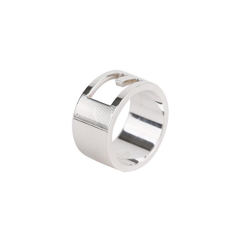 Gucci Silver Logo Ring Size 19 12MM 7219996333 76033482