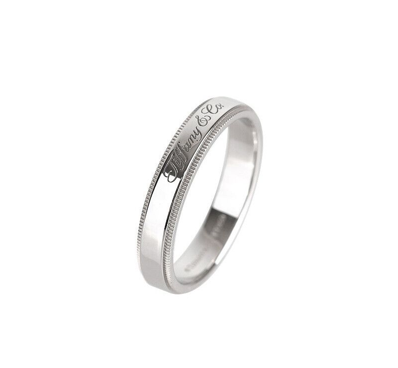 Tiffany & Co Milgrain Note Platinum 20 4MM 7213854650 75876194