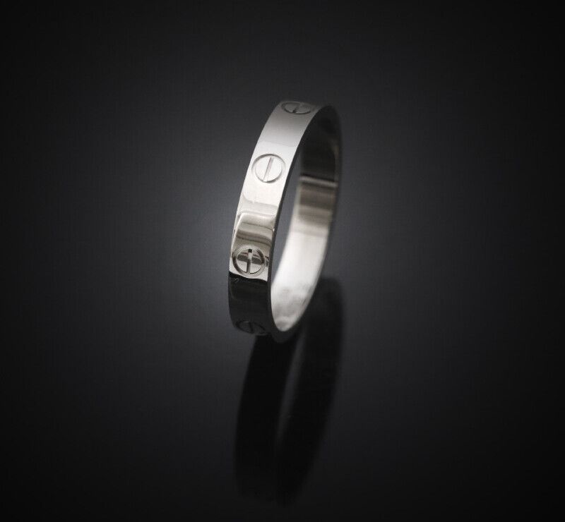 Cartier Love Band 18K White Gold 59 Size 3.5MM 7247879415 76033613
