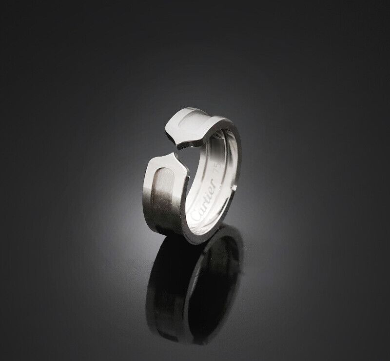 Cartier Double C Ring 18K White Gold 49 iPhone 6.4MM 7246237778 75875774