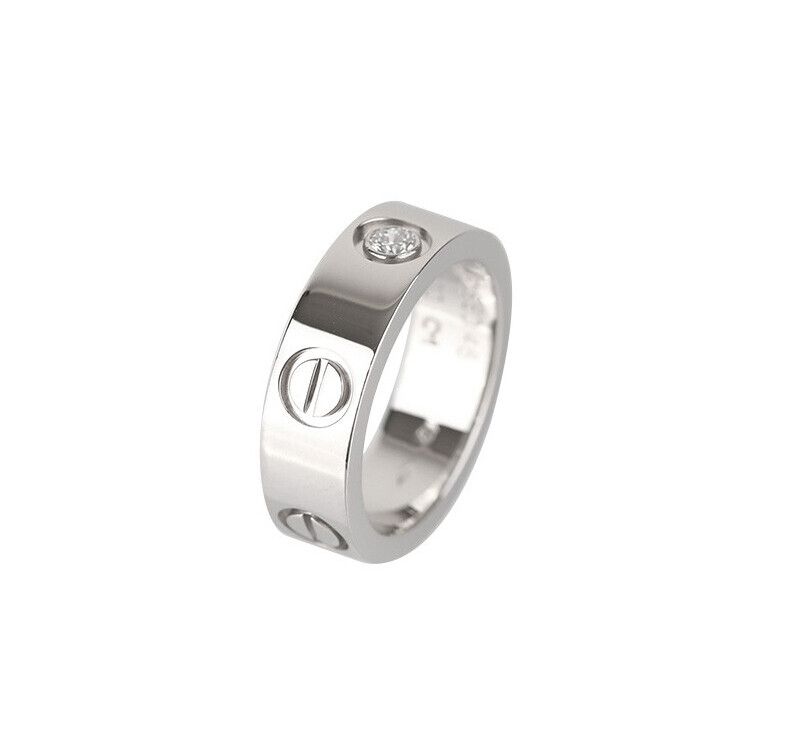 Cartier Platinum Love Ring Diamond 1P 49 5.5MM 7243156690 75875832