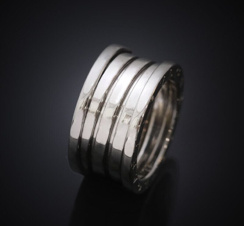 Bulgari 18K White Gold Zero1 4 Ring - 11mm - Size 53 (SKU: 7245285610) 75875798