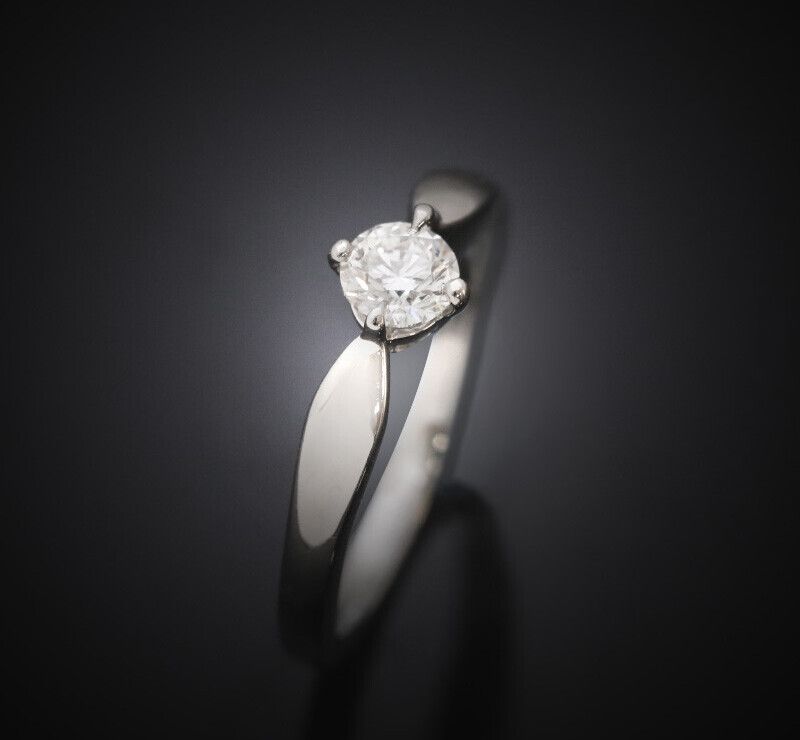 Bulgari Wedding Ring Platinum Diamond 1P 0.31CT 8 Size 2MM 7245352325 75875865