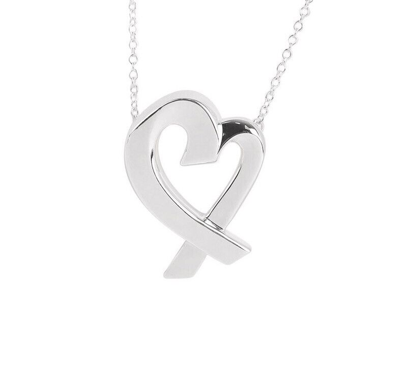 Tiffany & Co Silver Loving Heart Necklace 16MM 7242957377 75875650