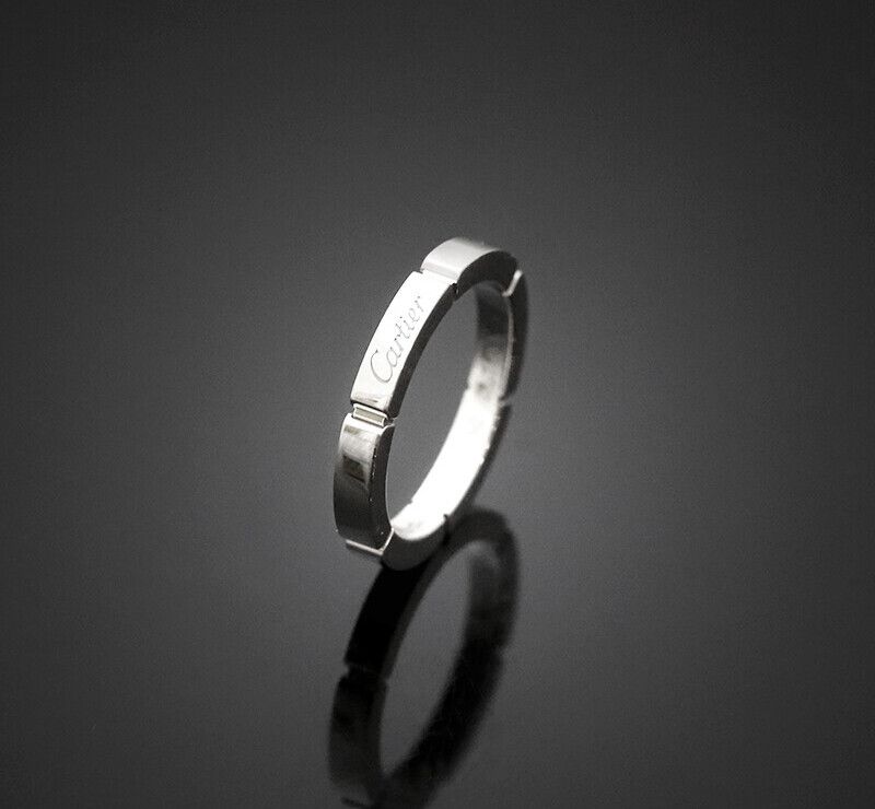 Cartier Panda 18K White Gold Ring 2.5MM Size 48 - SKU: 7246233291 75875667