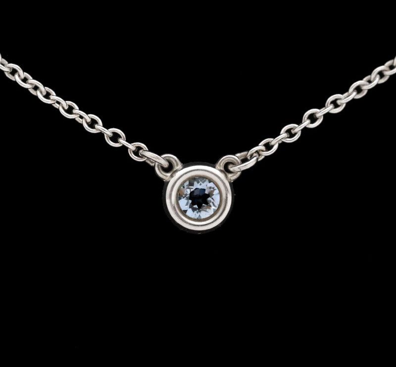 Tiffany & Co Aquamarine Silver Necklace 7241937430 75875606