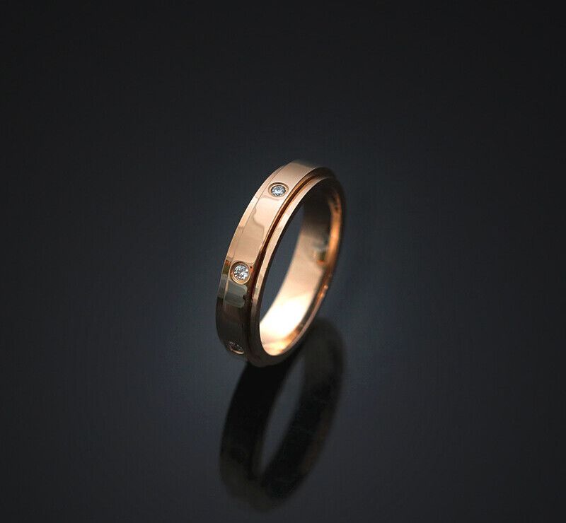 Piaget 18K Rose Gold Diamond 7P 58 Size 4.6mm Ring G34PC258 75875666