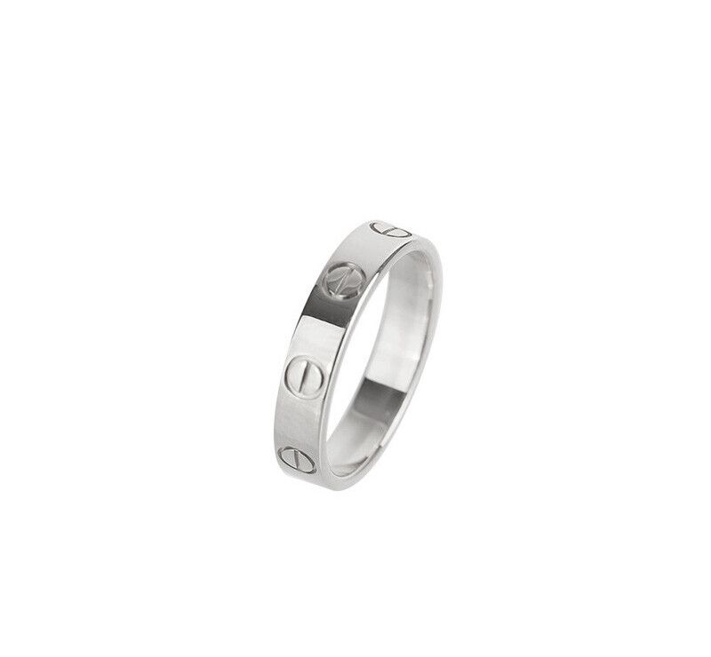 Cartier 18K White Gold Love Band 48 Size 3.5MM 7245030630 75875684