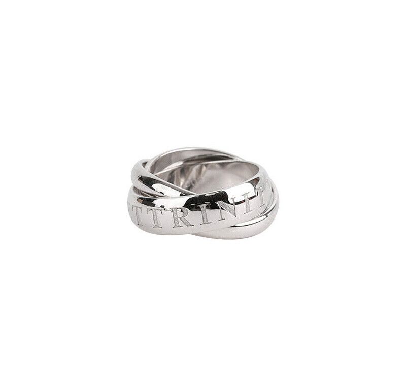 Cartier Trinity 18K White Gold Ring 51 Size 5.5mm 7213777514 SKU 75683784