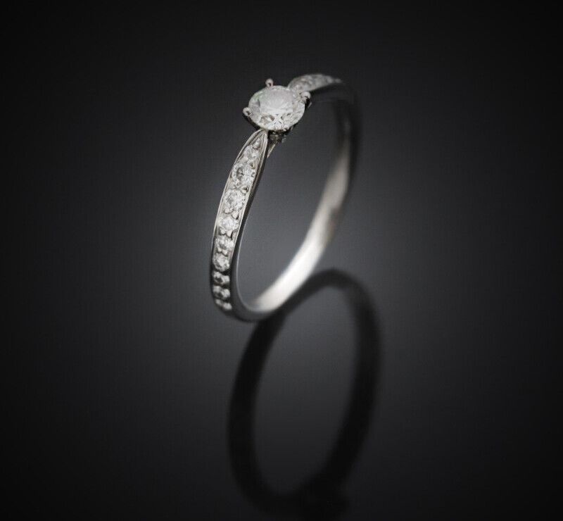 Tiffany & Co Harmony Diamond Band Wedding Ring Platinum Diamond 0.22CT 7.5 Size 1.7MM 7217439981 75683809