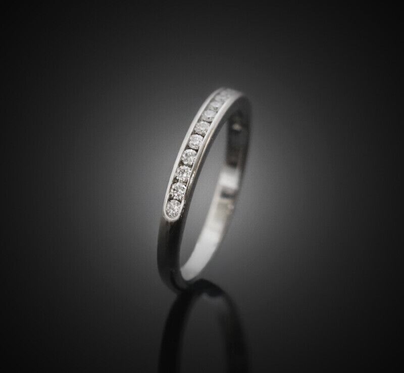Tiffany & Co Wedding Band Half Circle Platinum Diamond 9mm 2MM 7217445817 75683805