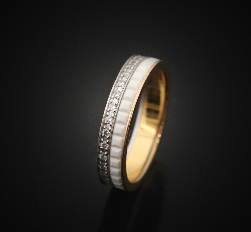Boucheron Quattro White Edition 18K Rose Gold Dia Wedding Band 48 7548183384 130551836