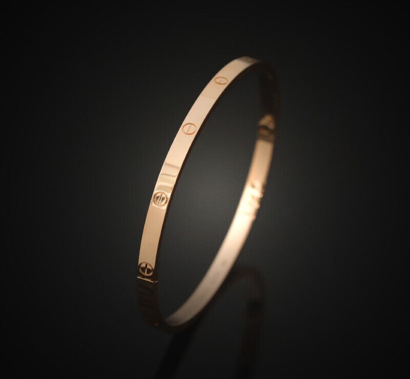 Cartier Love Bracelet Small 18K Rose Gold Size 18 B6047318 130551399