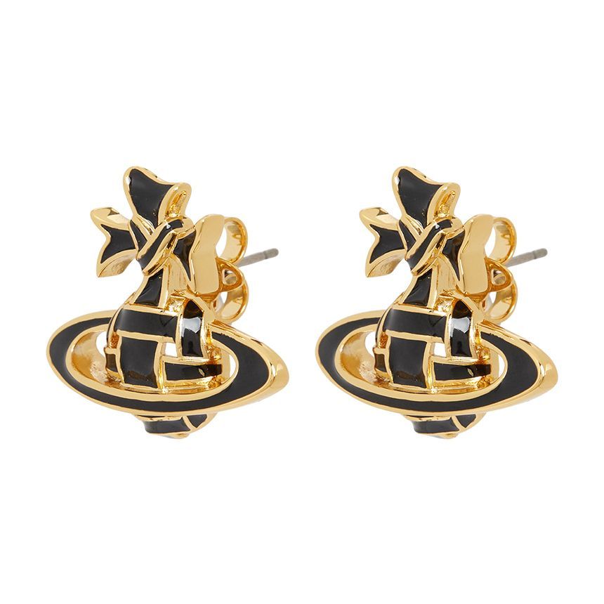Vivienne Westwood Bow Bass Relief Women's Earrings 62010366 02R124 130368816
