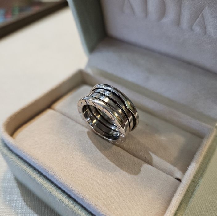 BVLGARI B.Zero1 18K White Gold Ring 130372085