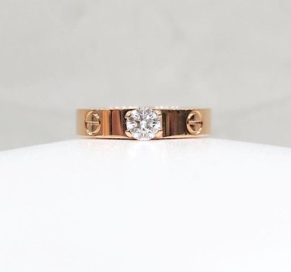 Cartier Diamond Love Solitaire Brilliant Ring Size 47 130287727