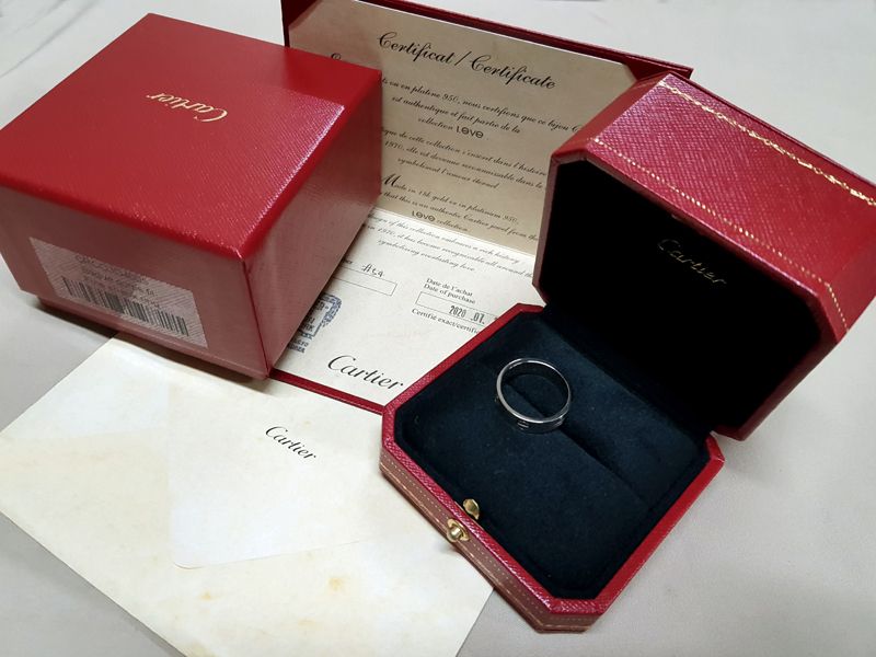 Cartier 18K White Gold Love Ring 54 130330751