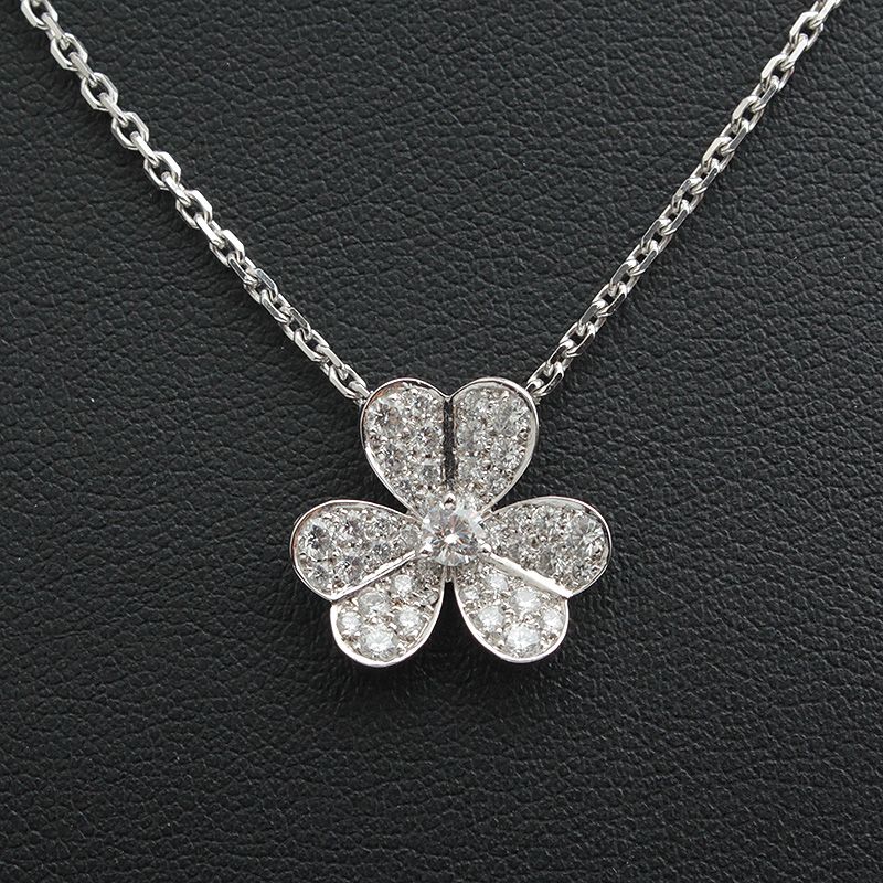 Van Cleef & Arpels Frivole White Gold Diamond Necklace 12345 130304215