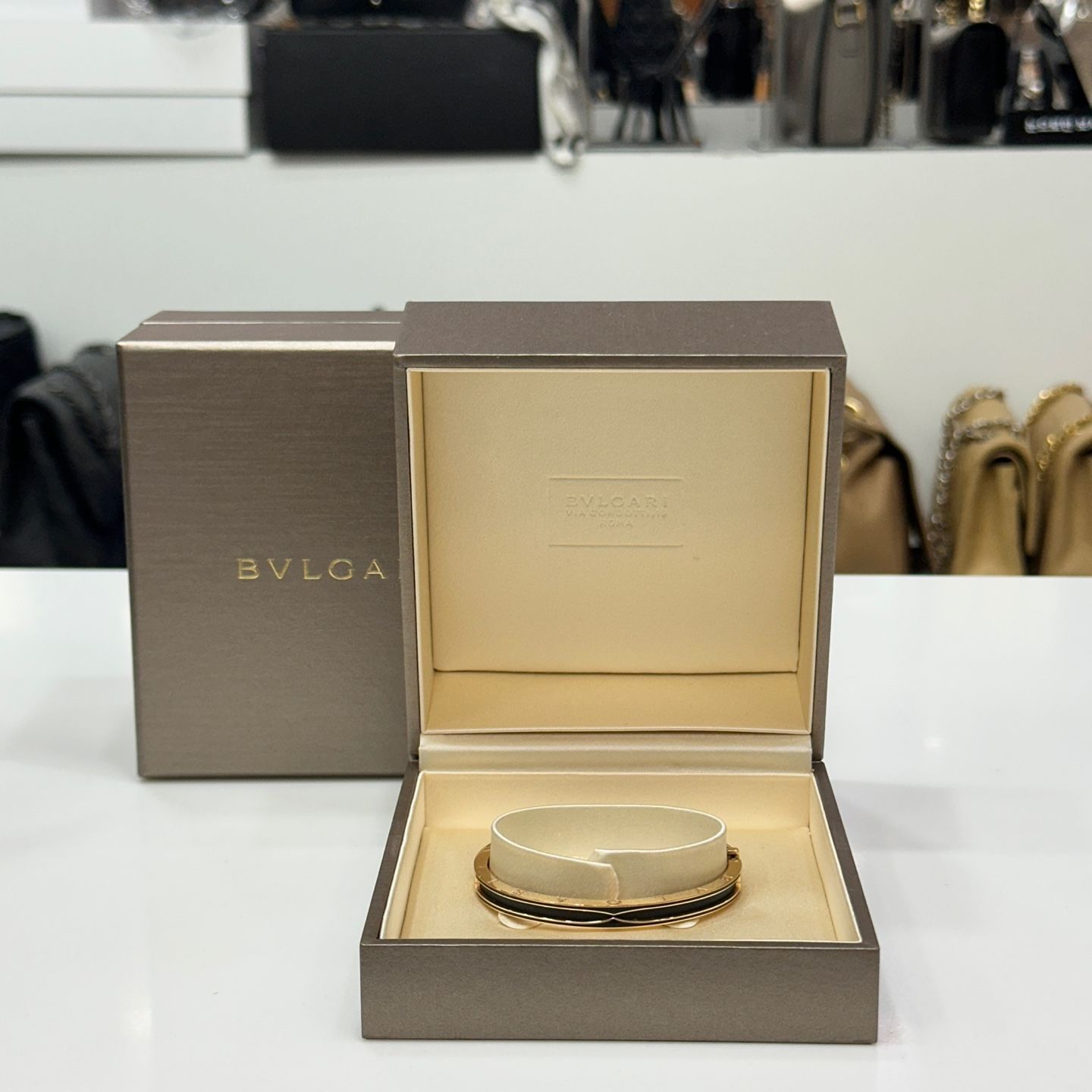 Bulgari B.zero1 Bangle Bracelet S/M Black 12345 130226620