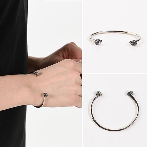 Alexander McQueen Skin Twin Skull Women's Bracelet 550499 33726892