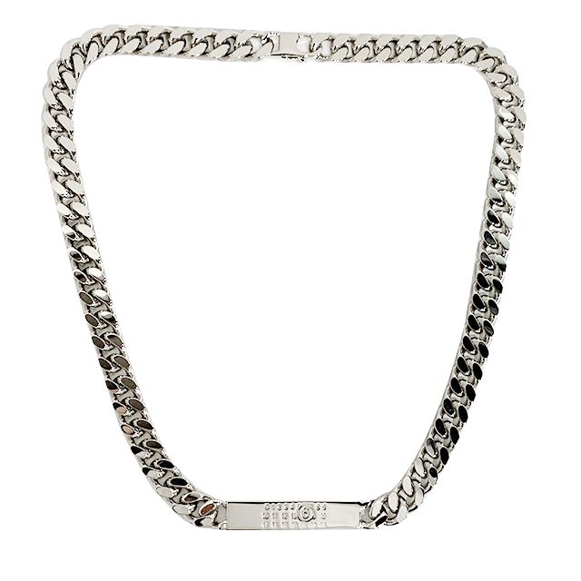 Maison Margiela Classic Chain Necklace Number Logo Palladium 25SS 951 125347202