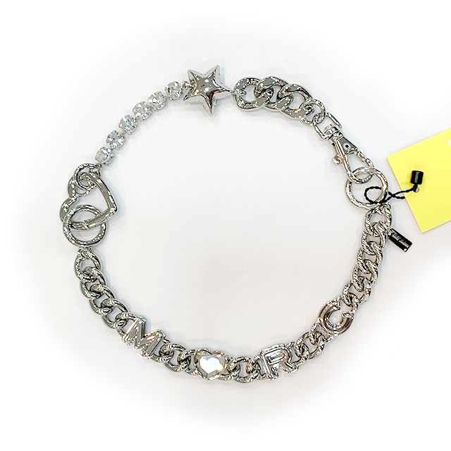 Marc Jacobs Heart Chain Necklace Crystal Silver J307MT4RE22 980 123477861