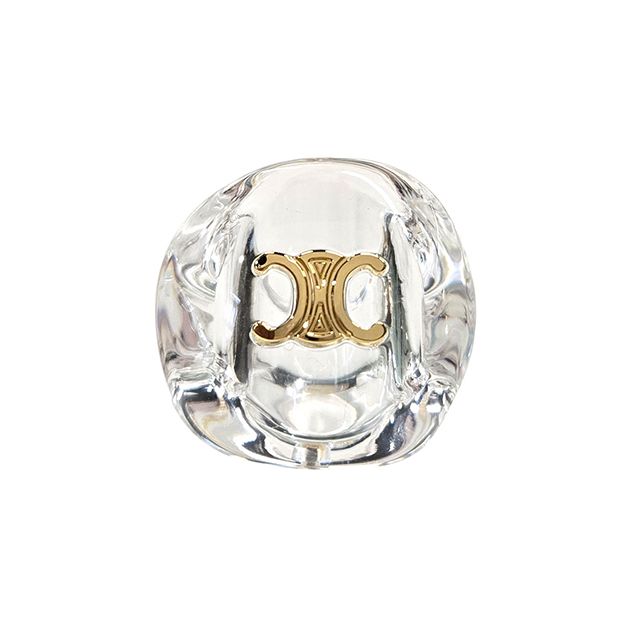 Celine Triomphe Glass Ring in Gold (Flexiglass) 461CP6BPL 35OR 127649078