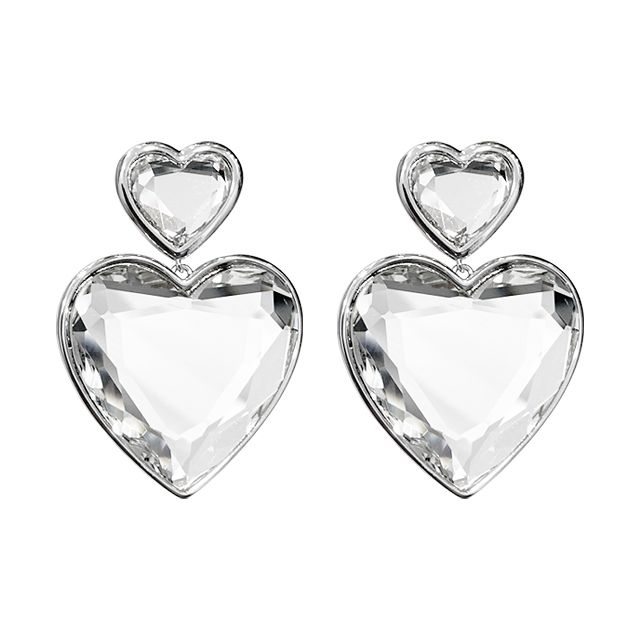 Marc Jacobs Double Heart Earrings Crystal Silver J209MT4RE22 980 123477801