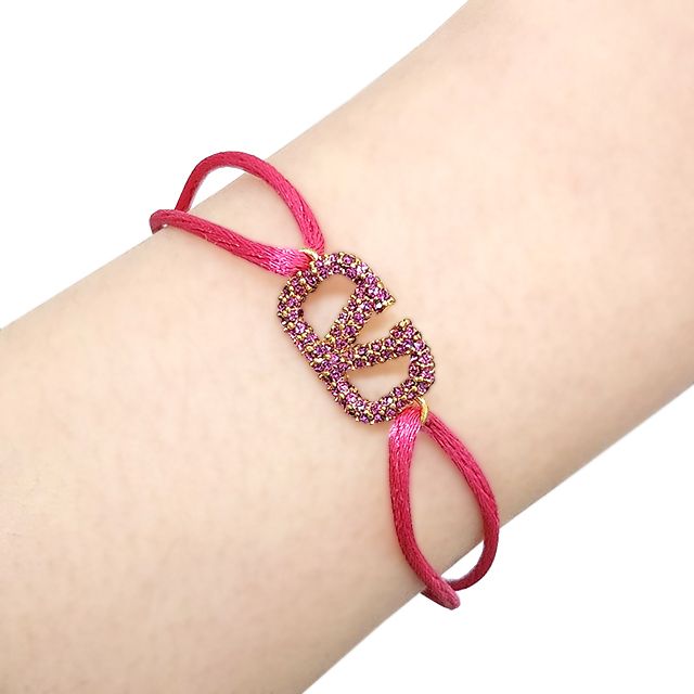 Valentino V Logo Signature Crystal Knot Bracelet 3W2J0F81 YAB UWC 123472547