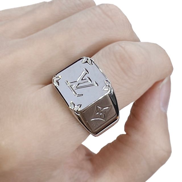 Louis Vuitton Monogram Engraved Signet Ring 123776714
