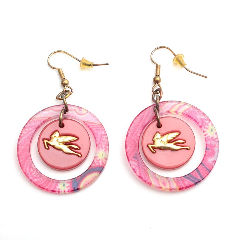 Etro Purple Round Earrings A01234 129648140