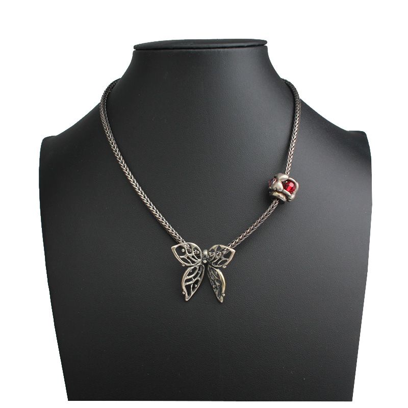 Other Brand 925 Silver Butterfly Charm Necklace 129644608