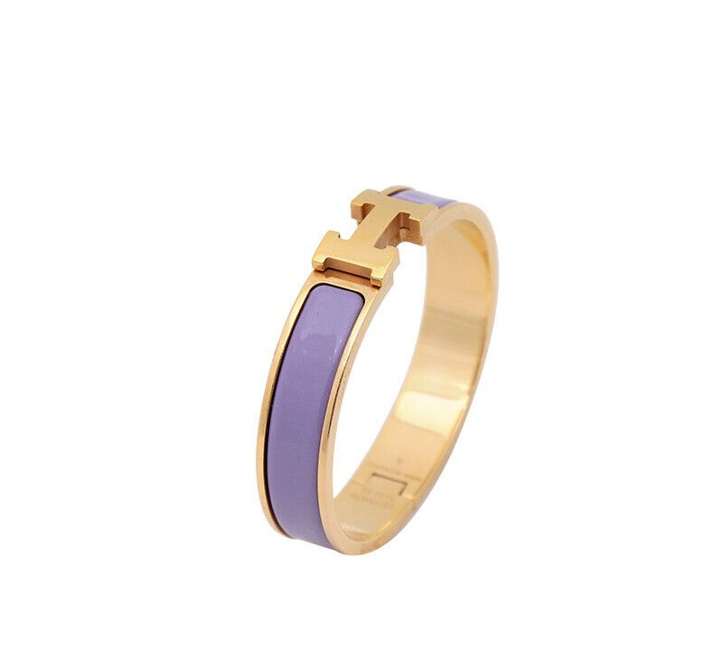 Hermes Rose Gold Click Ash PM Enamel Bracelet 7220091969 75679599
