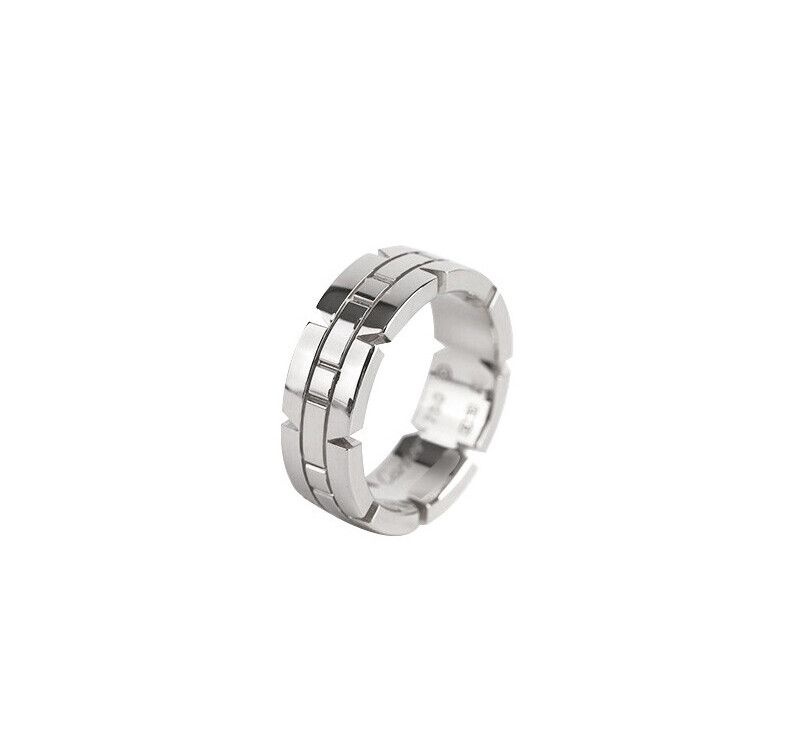 Cartier Tank Francaise 18K White Gold 5.8mm Ring Size 51 7241938736 75683706