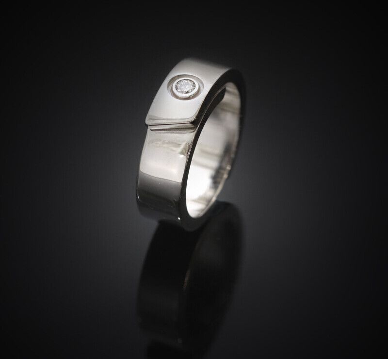 Cartier Anniversary 18K White Gold Diamond 1P 47 Size 5.8mm 7241767877 75683735