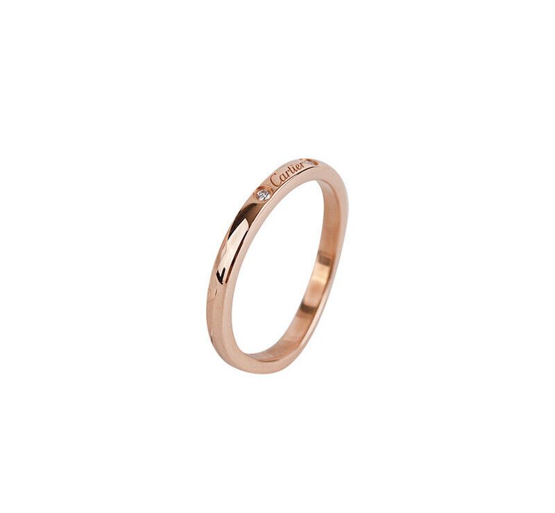 Cartier Ballet Wedding Band 18K Rose Gold Dia 3P 2MM 7241760122 75683716