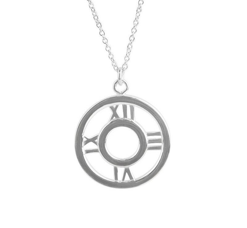 Tiffany & Co Atlas Circle Silver Necklace 7242965128 75679419