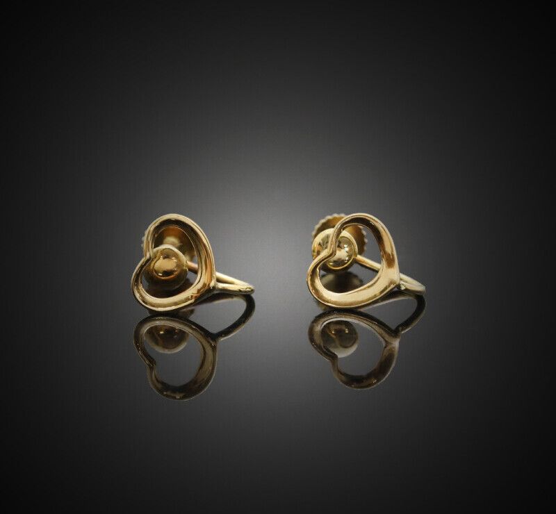 Tiffany & Co Open Heart 18K Yellow Gold Earrings 7241759062 75679381
