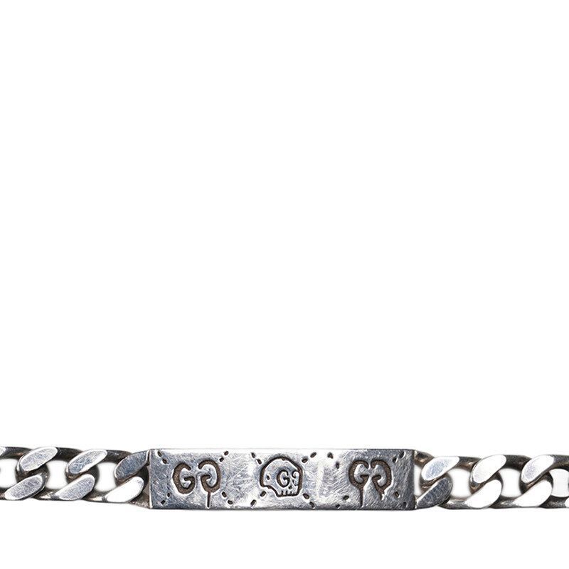 Gucci Silver 925 Interlocking G Ghost Chain Bracelet 455321 J8400 0701 123836426