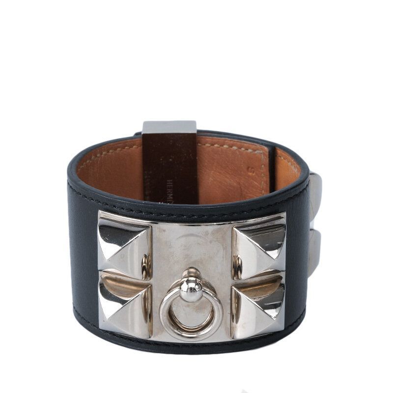 Hermes Black Medor Chain Gold Bracelet 12345 118578088