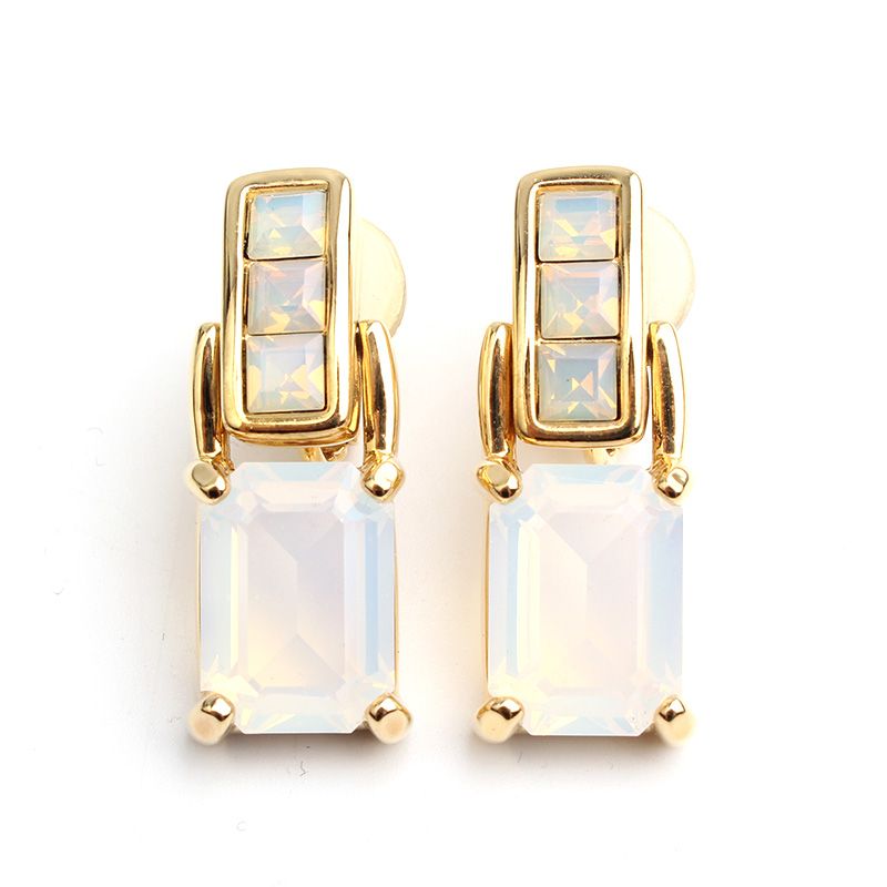 Swarovski Square Crystal Clip Earrings 127337125