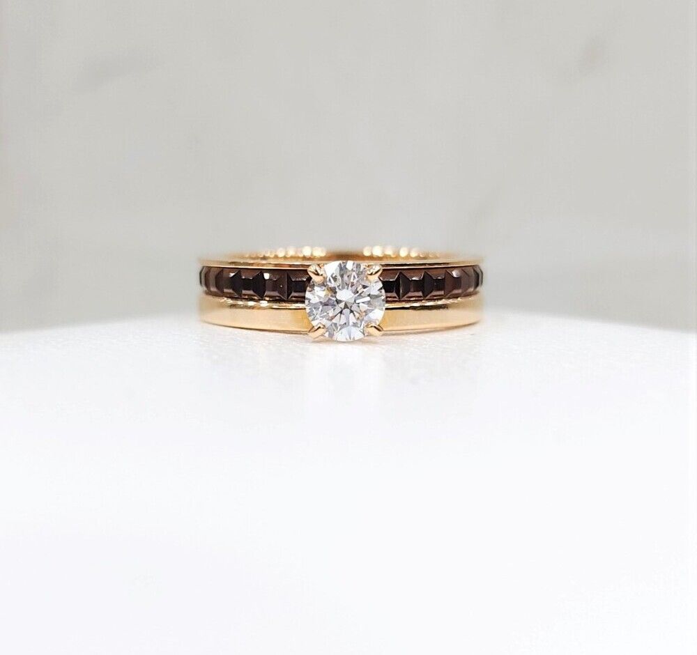 Boucheron Classic Solitaire Ring with Quad Diamonds Size 47 127059284